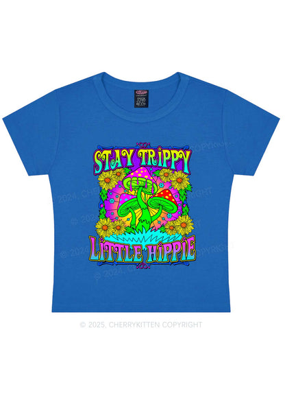 Stay Trippy Little Hippie Y2K Baby Tee Cherrykitten