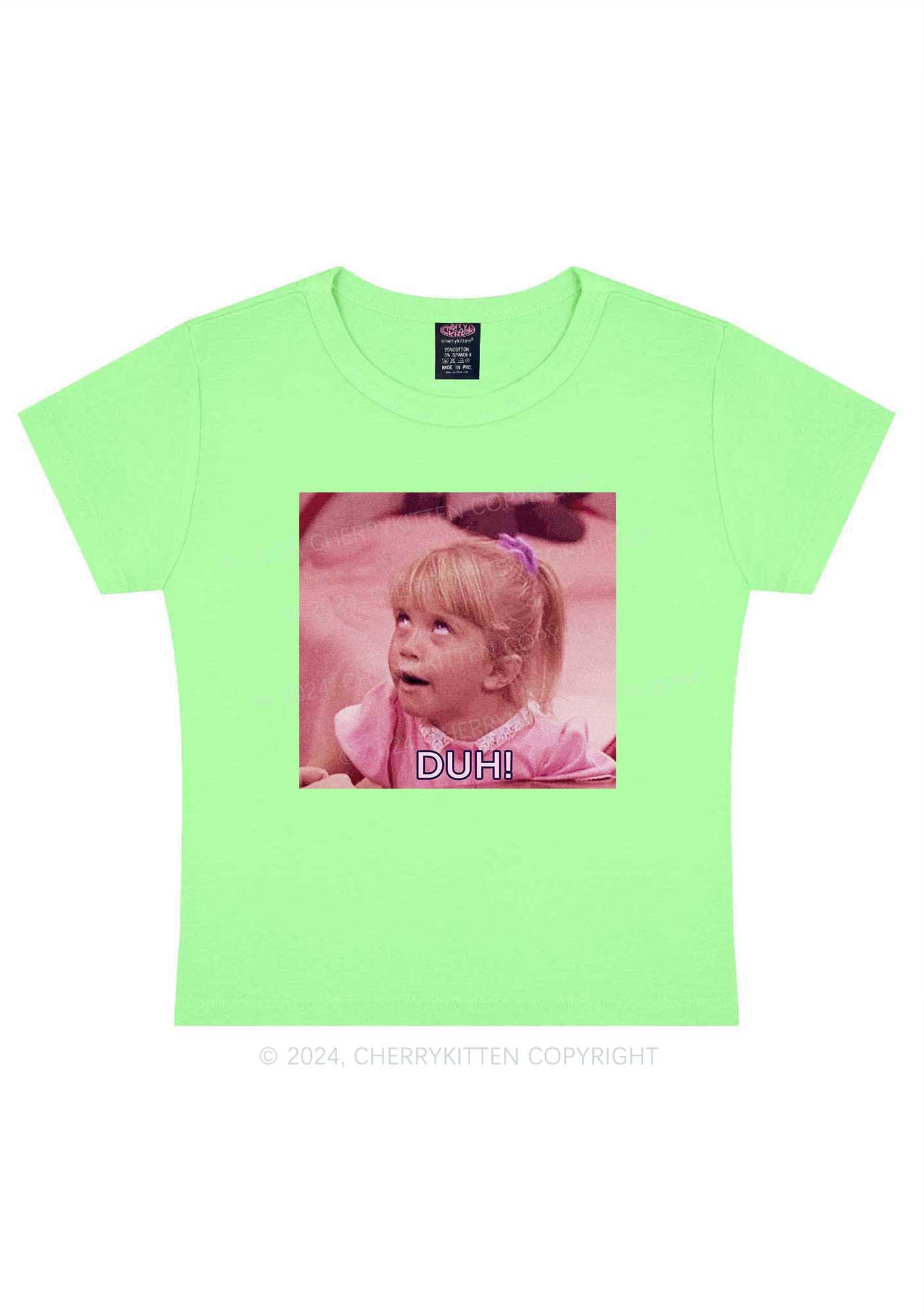 Girl Duh Y2K Baby Tee Cherrykitten