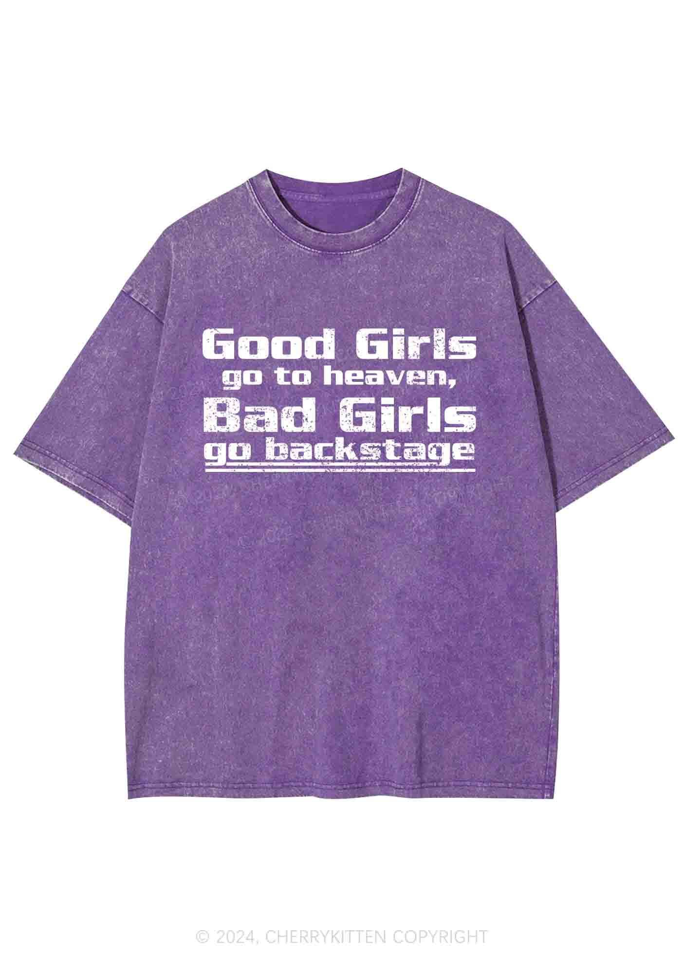 Bad Girls Go Backstage Y2K Washed Tee Cherrykitten