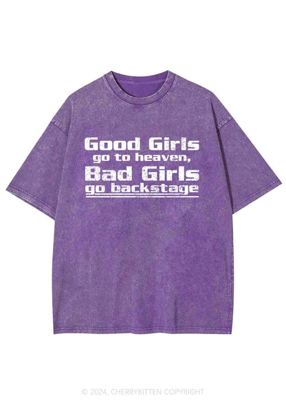 Bad Girls Go Backstage Y2K Washed Tee Cherrykitten