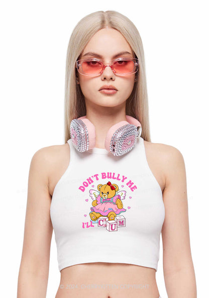 Dont Bully Bear Y2K Crop Tank Top Cherrykitten