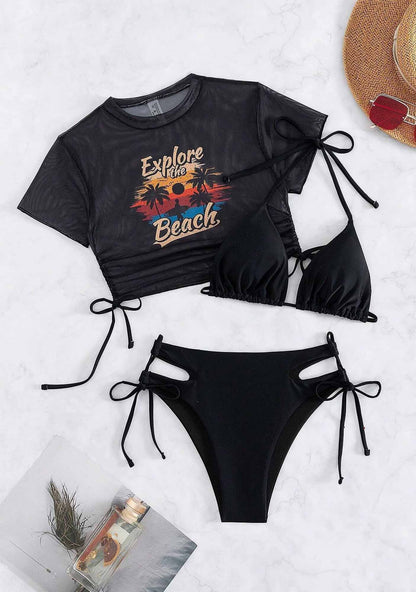 Explore The Beach Three Pieces Bikini Set