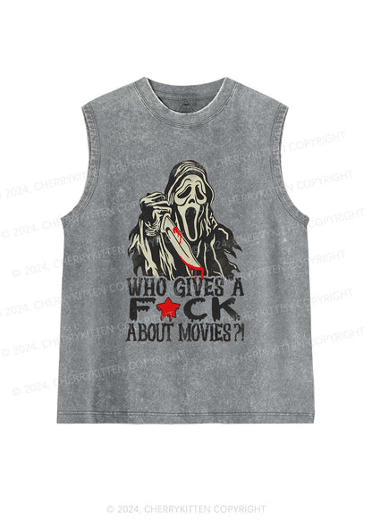 Halloween Fxxk Movies Y2K Washed Tank Cherrykitten