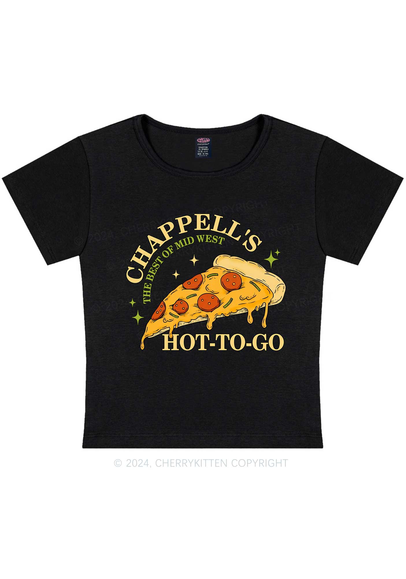 Hot To Go Pizza Y2K Baby Tee Cherrykitten