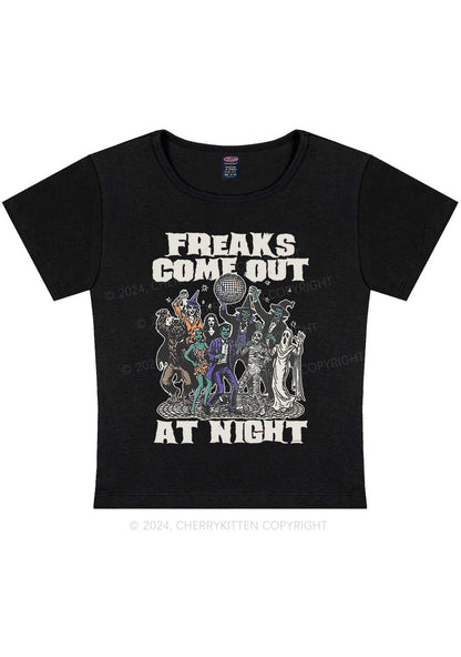 Halloween Freaks Come Out Y2K Baby Tee Cherrykitten