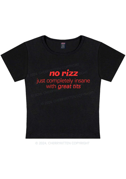 No Rizz Y2K Baby Tee Cherrykitten