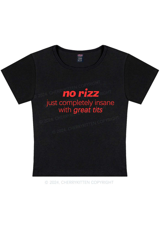 No Rizz Y2K Baby Tee Cherrykitten