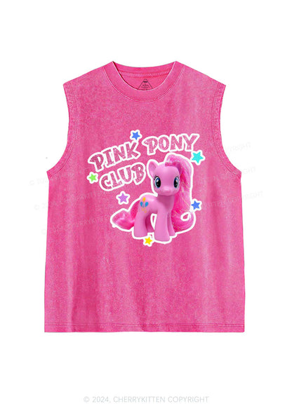 Pink Pony Y2K Washed Tank Cherrykitten