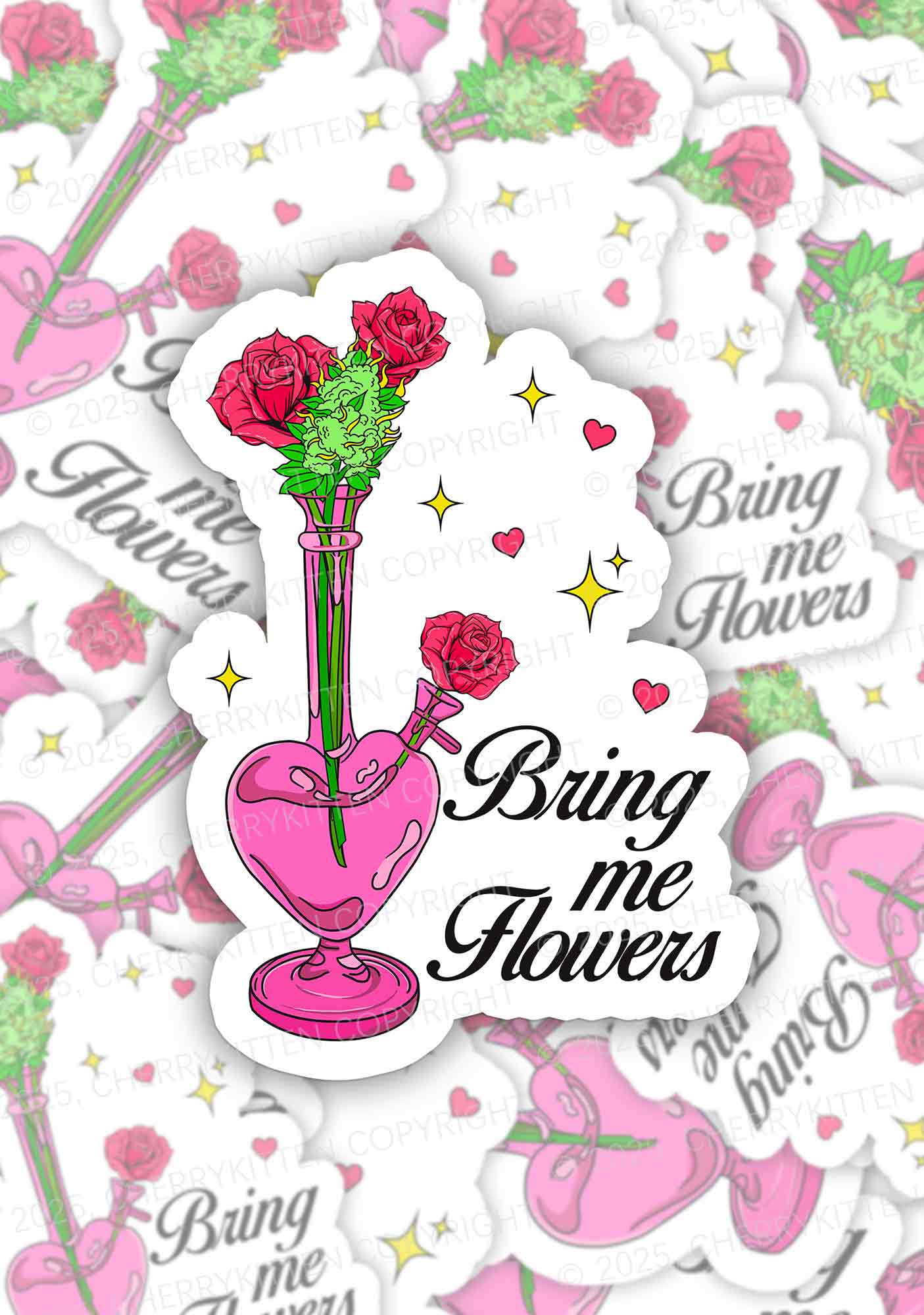 Bring Me Flowers 1Pc Y2K Sticker Cherrykitten