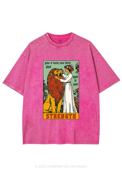 Spit It Out Strength Y2K Washed Tee Cherrykitten