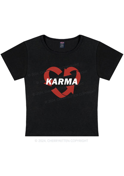 Karma Heart Y2K Baby Tee Cherrykitten