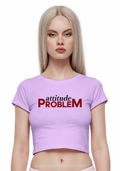 Big Attitude Problem Y2K Baby Tee Cherrykitten