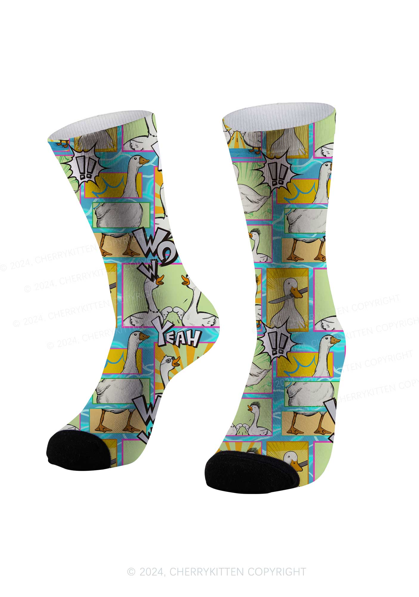 Goose Bumps Y2K Digital Printed Socks Cherrykitten