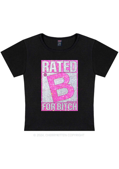 Rated For Bxxch Y2K Baby Tee Cherrykitten