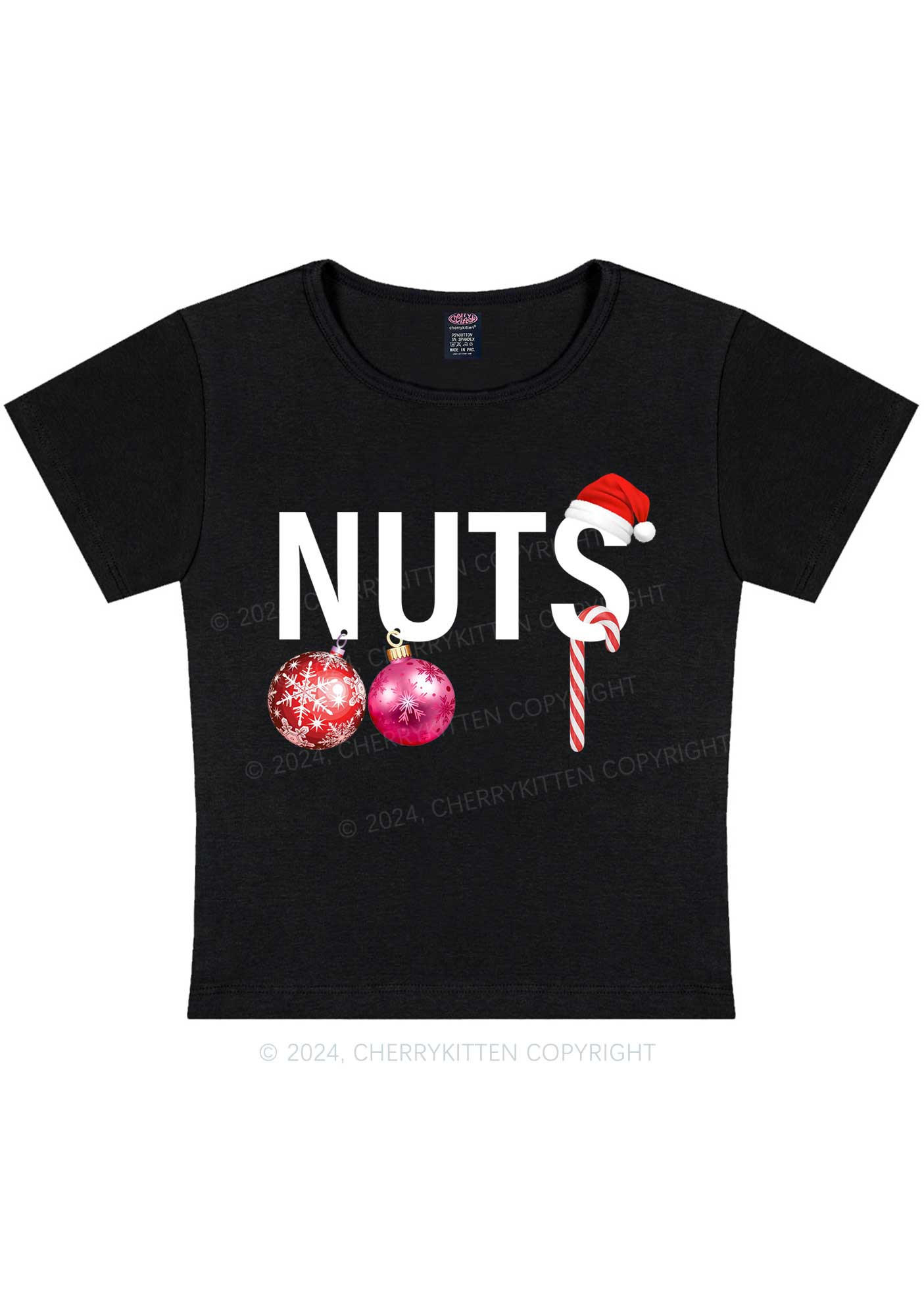 Christmas Nuts Y2K Baby Tee Cherrykitten