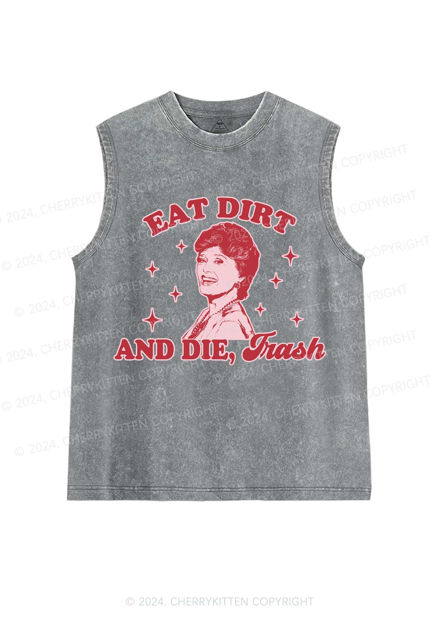 Eat Dirt And Die Y2K Washed Tank Cherrykitten