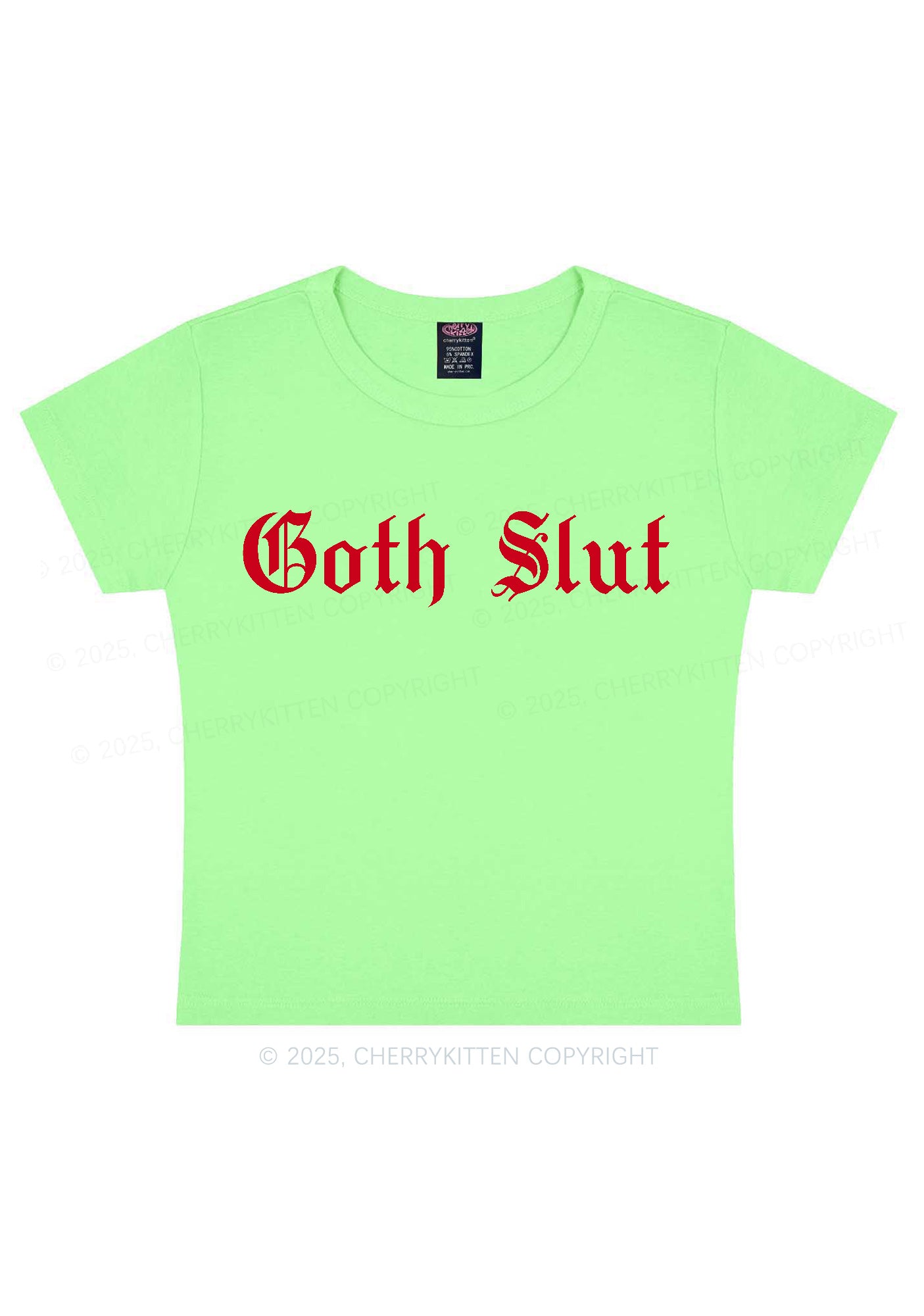 Goth Slxt Y2K Baby Tee Cherrykitten