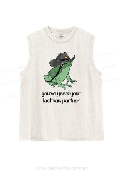 You've Yee'd Your Last Haw Partner Y2K Washed Tank Cherrykitten