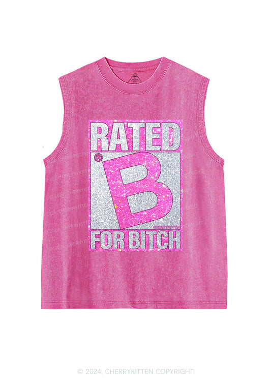 Rated For Bxxch Y2K Washed Tank Cherrykitten