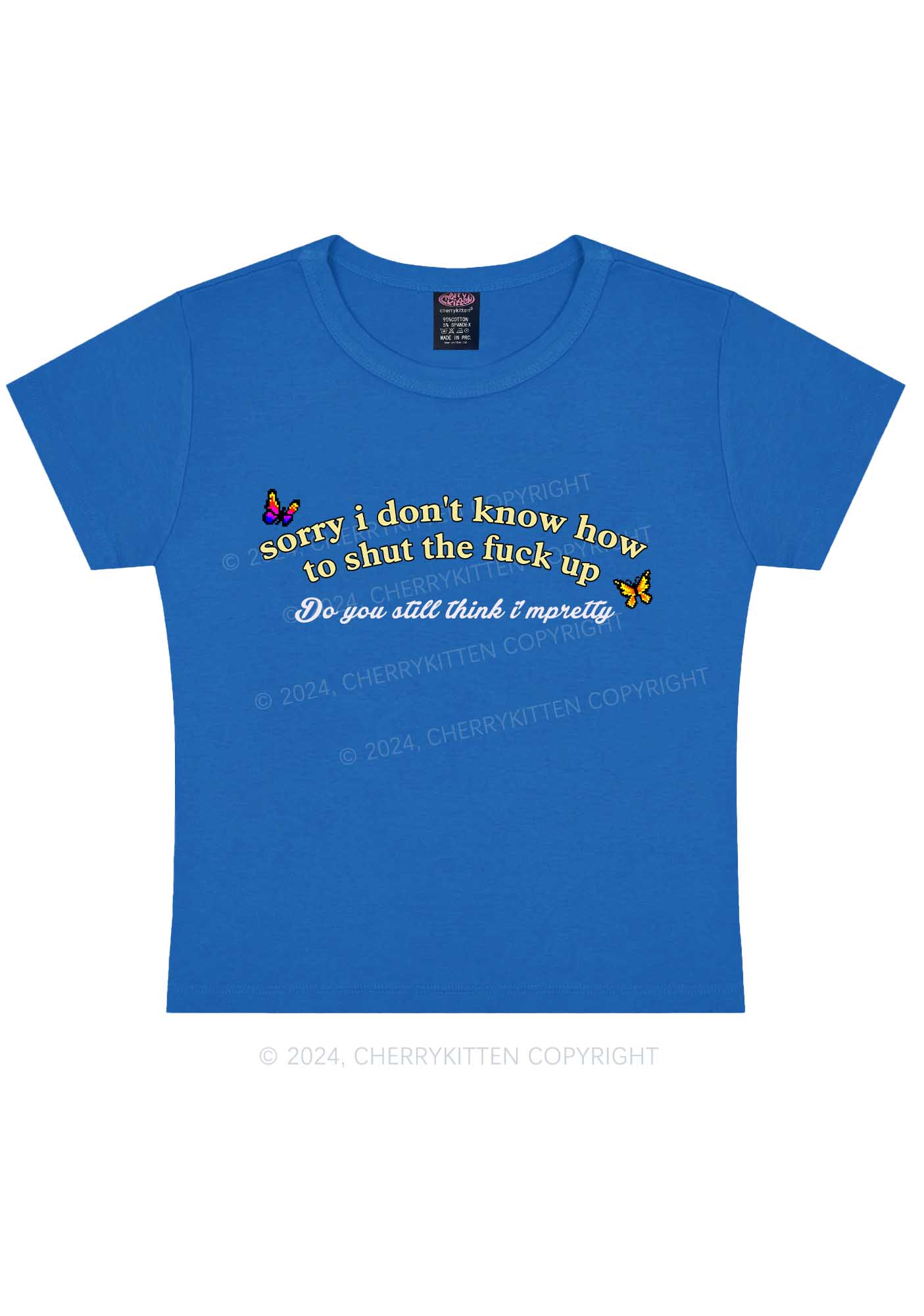 How To Shut Up Y2K Baby Tee Cherrykitten