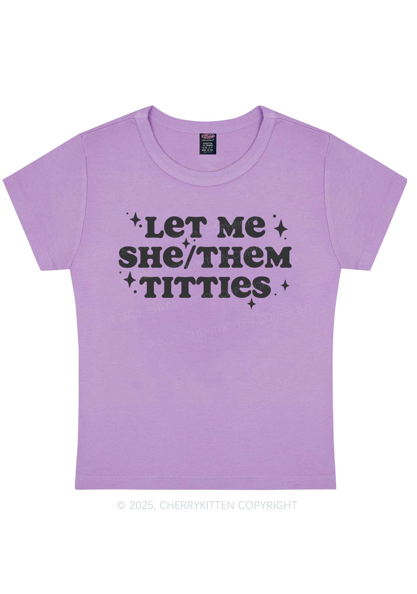 Let Me She Or Them Txtties Y2K Baby Tee Cherrykitten