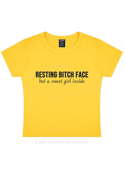 Resting Bxxch Face Y2K Baby Tee Cherrykitten