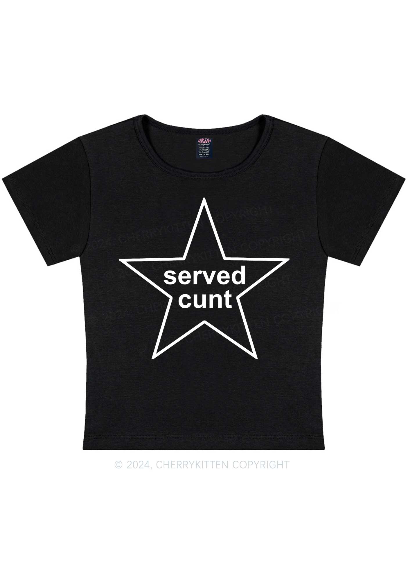 Served Cxxt Star Y2K Baby Tee Cherrykitten