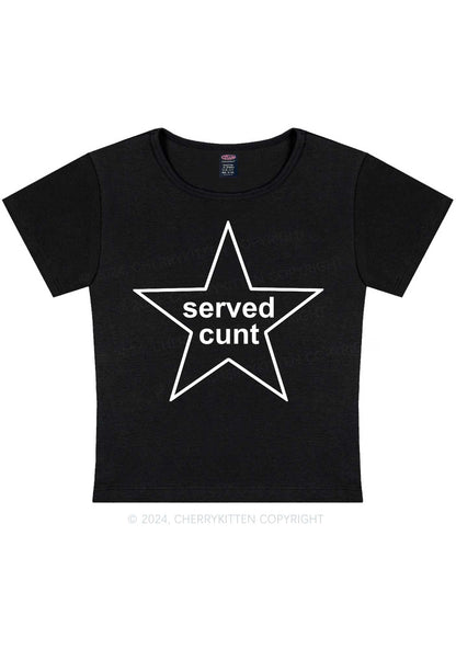 Served Cxxt Star Y2K Baby Tee Cherrykitten