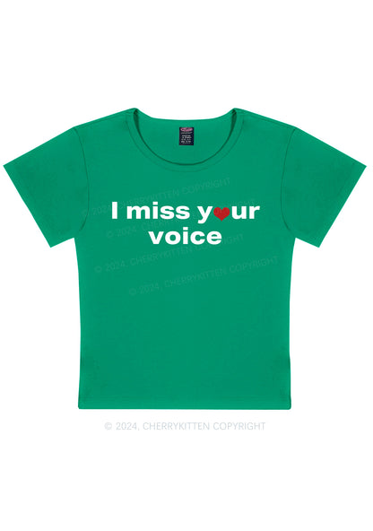 Miss Your Voice Y2K Valentine's Day Baby Tee Cherrykitten