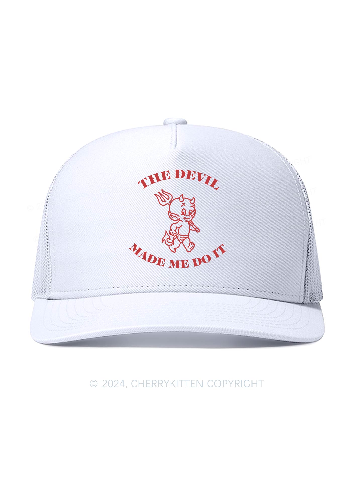 Devil Made Me Do It Y2K Trucker Mesh Hat Cherrykitten