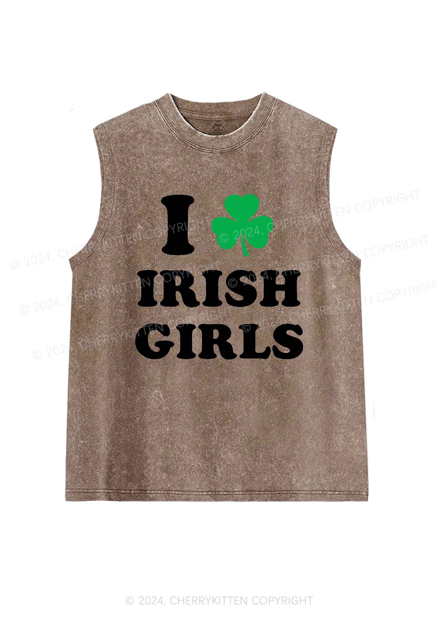 Irish Girls St Patricks Y2K Washed Tank Cherrykitten