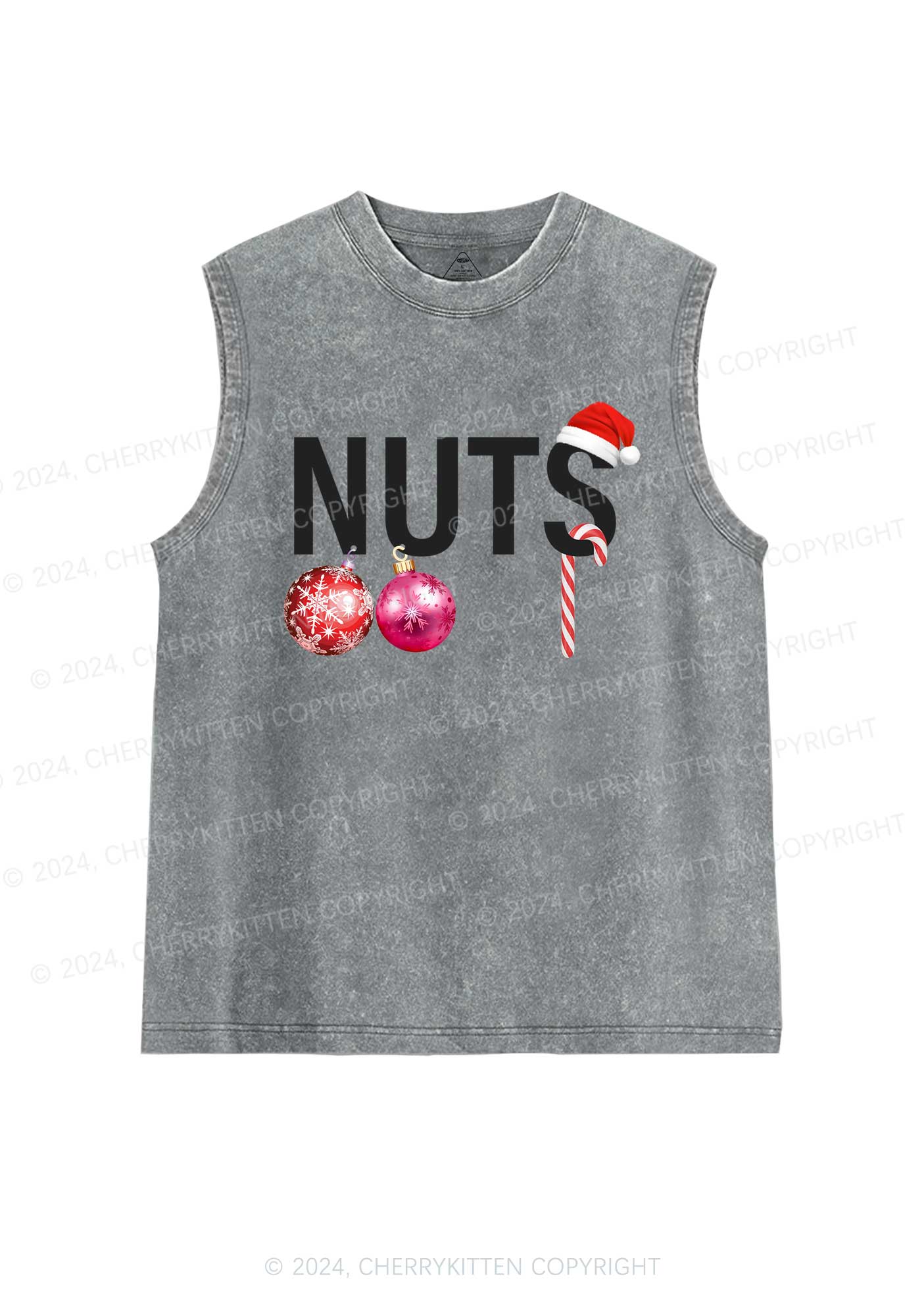 Christmas Nuts Y2K Washed Tank Cherrykitten