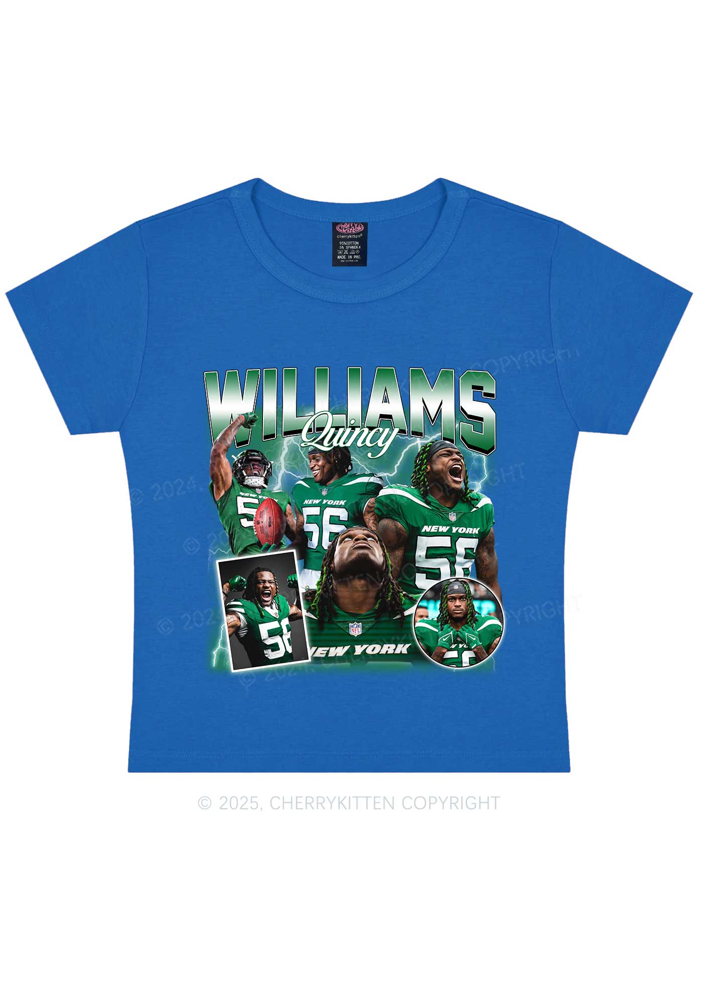 Green Williams Y2K Super Bowl Baby Tee Cherrykitten