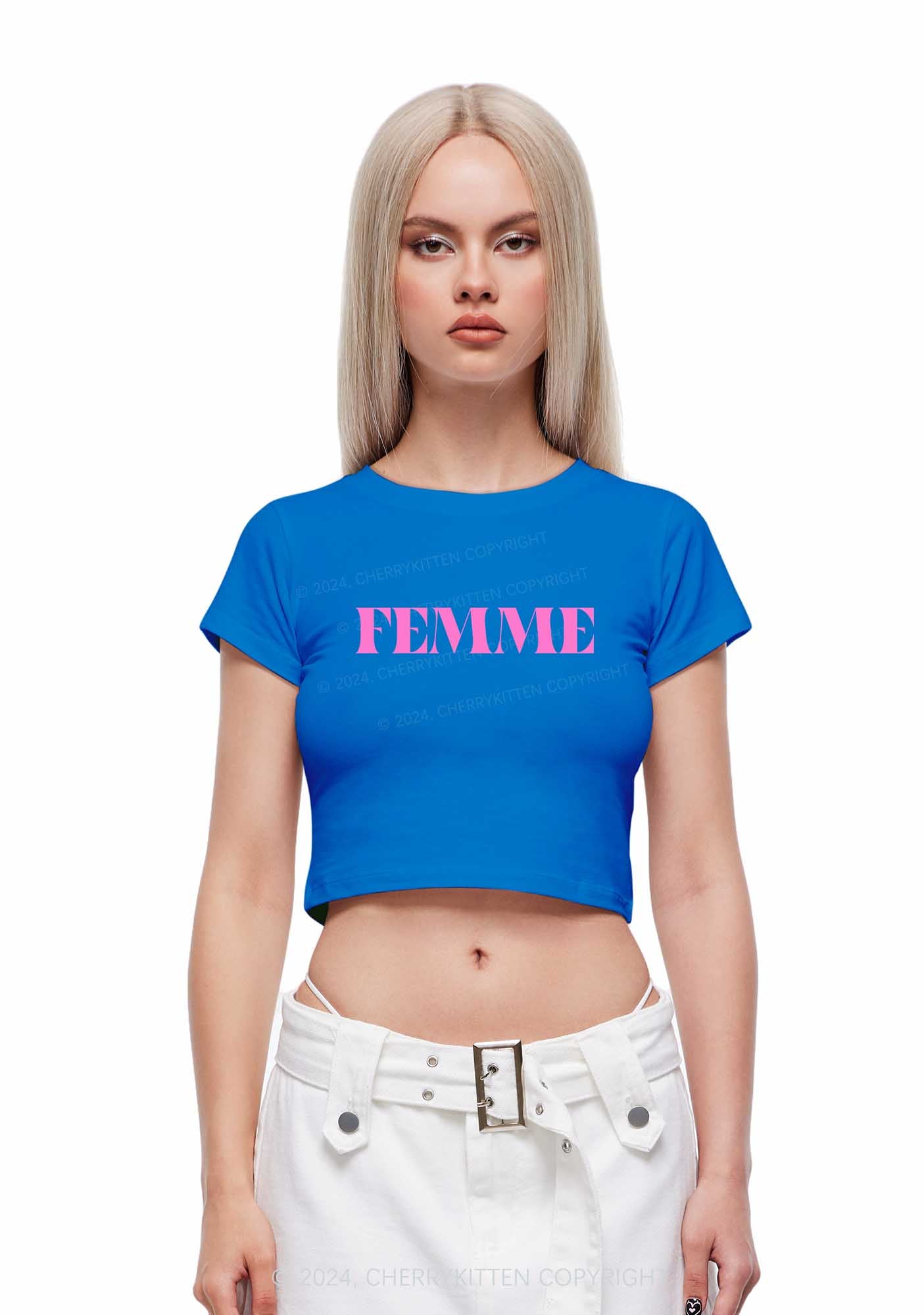 Femme Y2K Baby Tee Cherrykitten