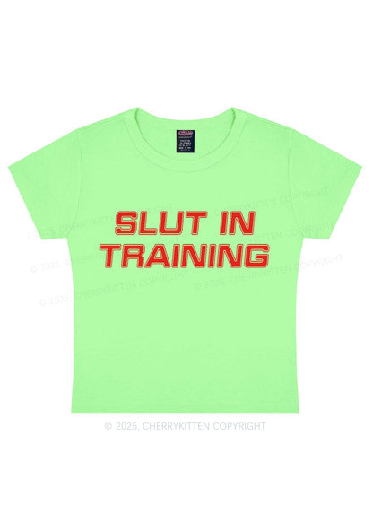 Slxt In Training Y2K Baby Tee Cherrykitten