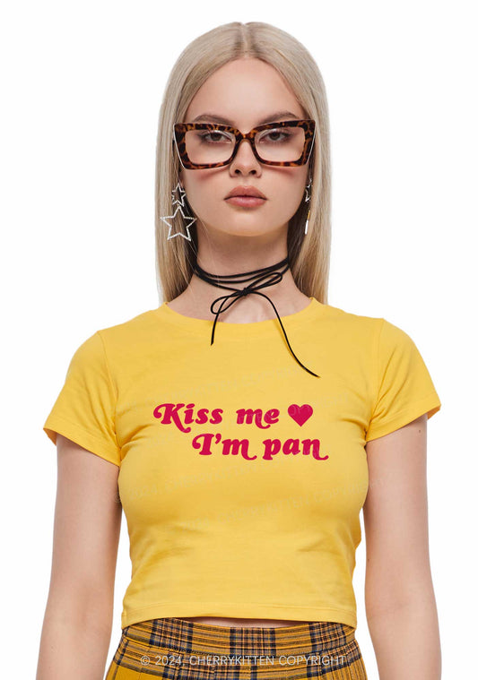 Kiss Me I’m Pan Y2K Baby Tee Cherrykitten