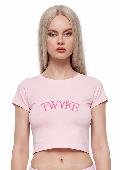 TWYKE Y2K Baby Tee Cherrykitten