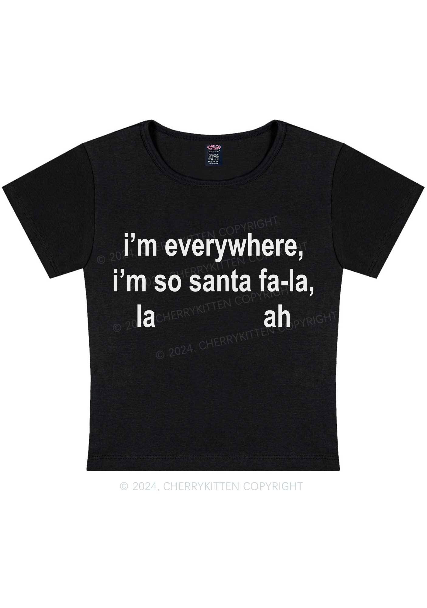 Christmas Im So Santa Y2K Baby Tee Cherrykitten