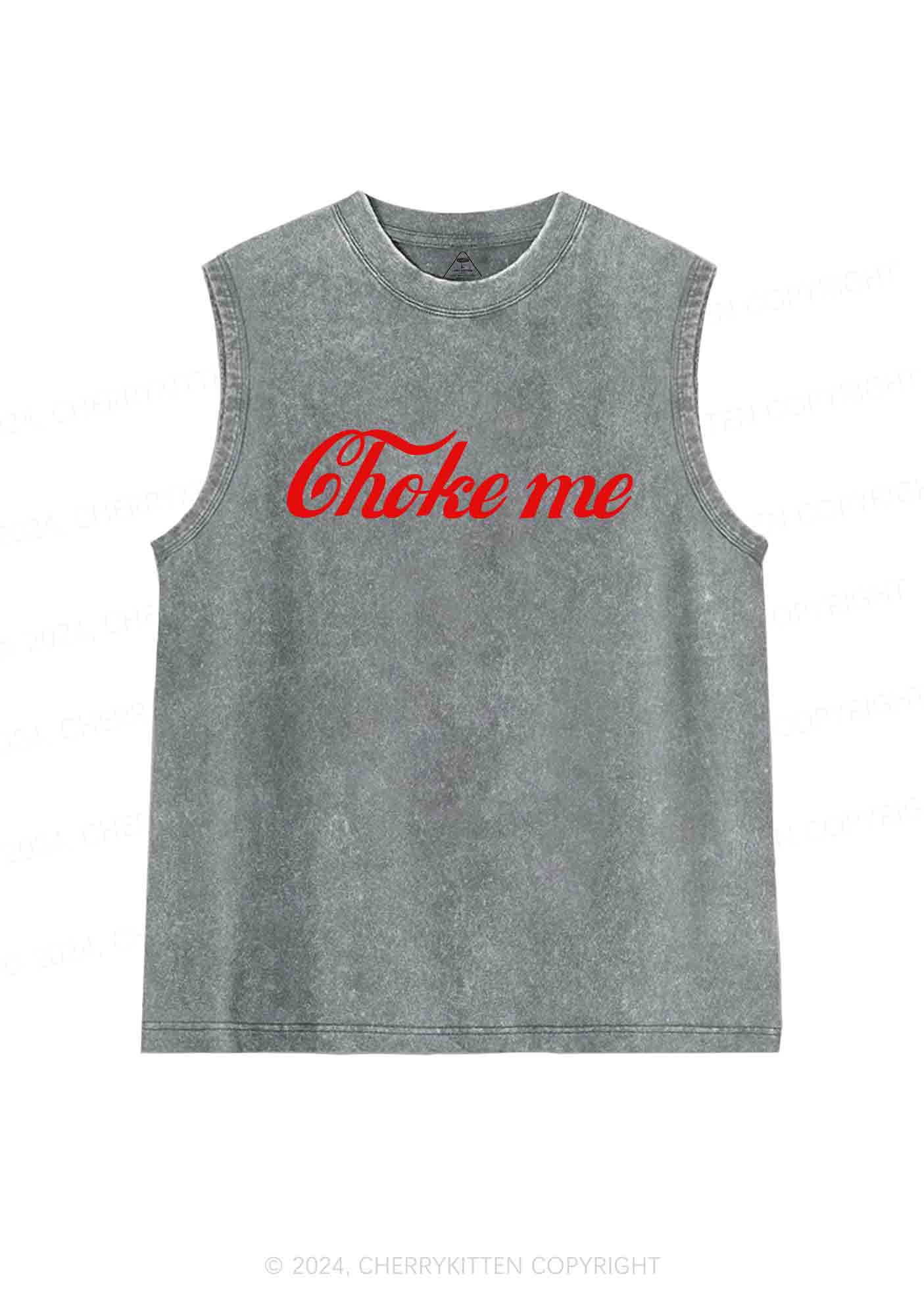 Choke Me Y2K Washed Tank Cherrykitten