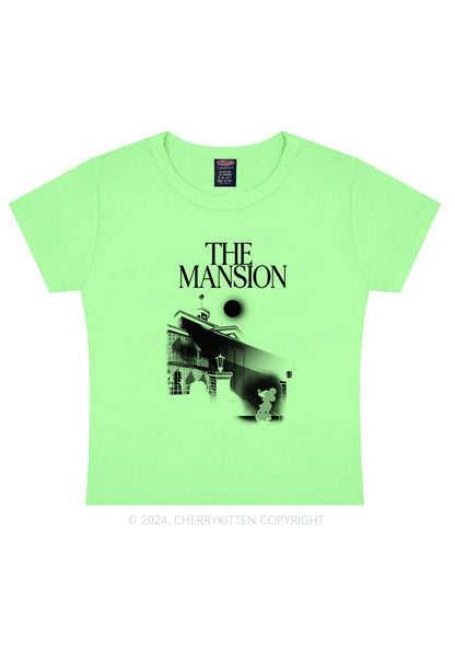 Halloween The Mansion Y2K Baby Tee Cherrykitten