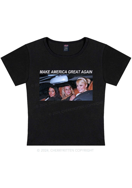 Make America Great Again Y2K Baby Tee Cherrykitten