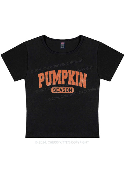 Halloween Pumpkin Season Y2K Baby Tee Cherrykitten