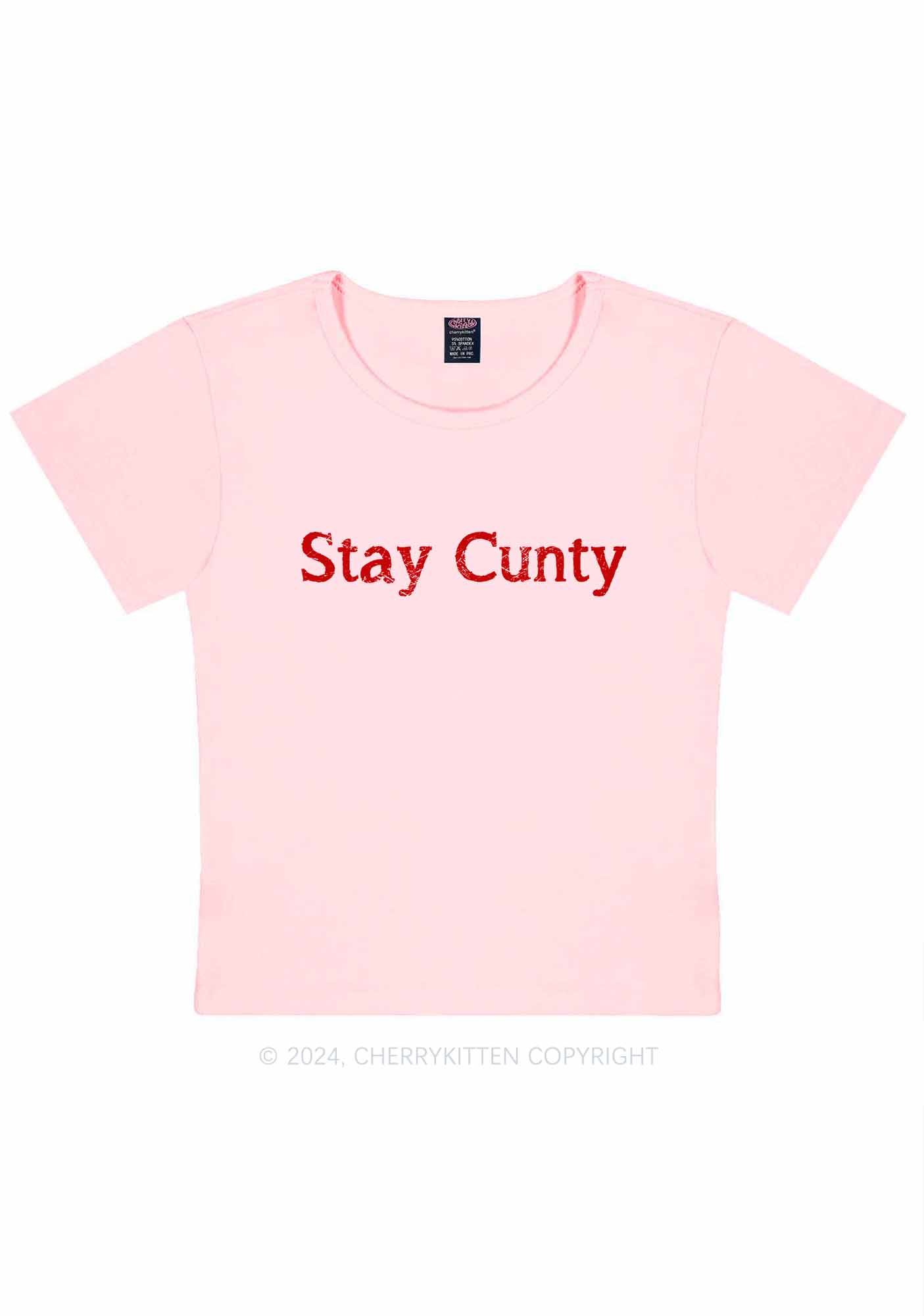 Stay Cxnty Y2K Baby Tee Cherrykitten