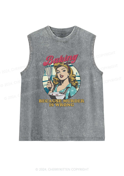 Baking Murder Y2K Washed Tank Cherrykitten