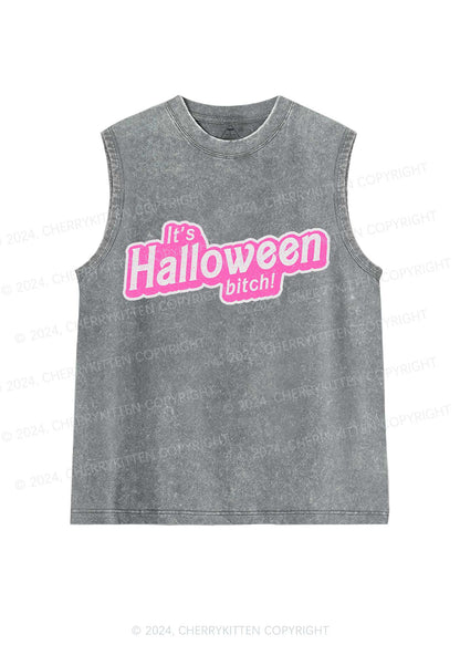 Its Halloween Bxxch Y2K Washed Tank Cherrykitten