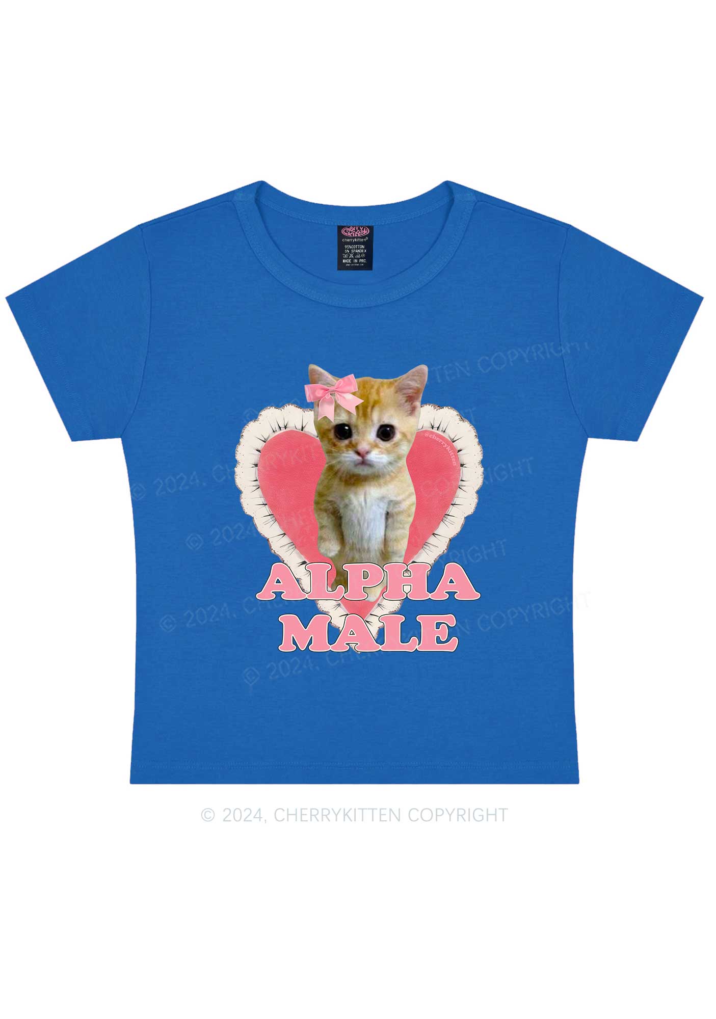 Alpha Male Kitten Y2K Baby Tee Cherrykitten