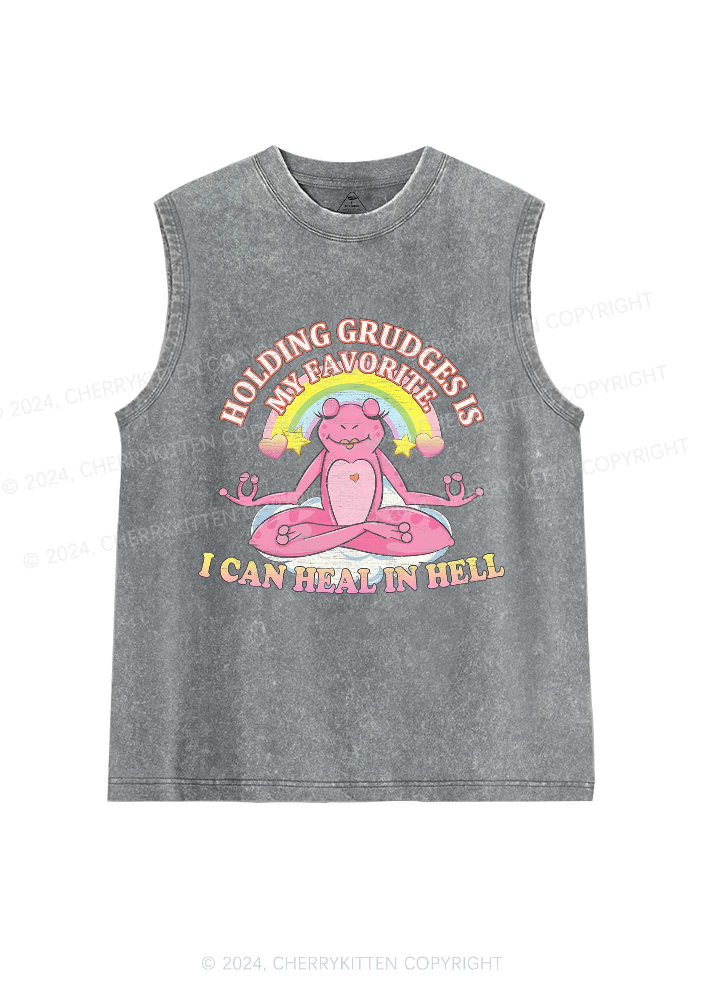 Holding Grudges Y2K Washed Tank Cherrykitten