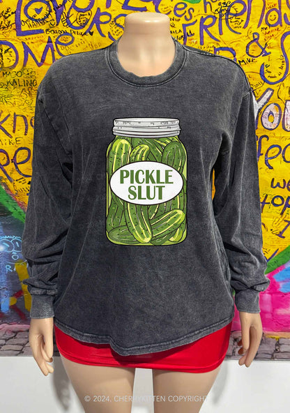 Pickle Slxt Y2K Washed Long Sleeves Cherrykitten