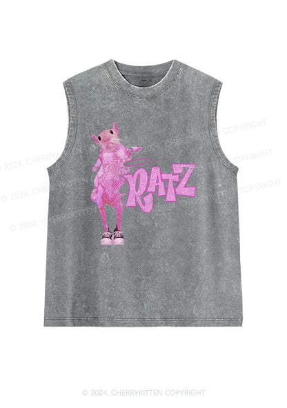 High Ratz Y2K Washed Tank Cherrykitten