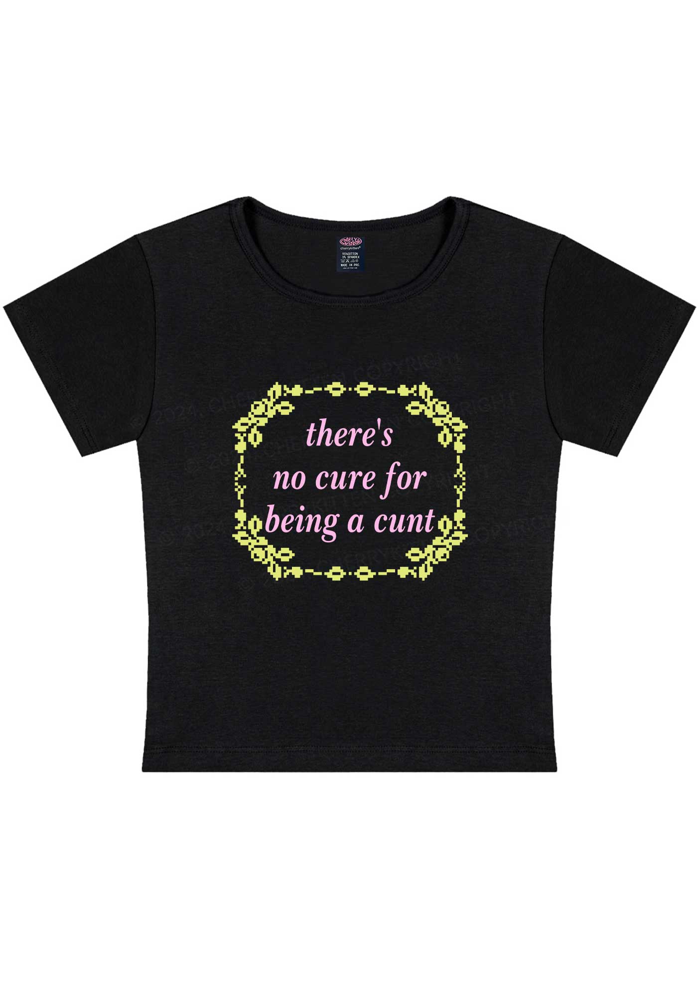 No Cure For Cxxt Y2K Baby Tee Cherrykitten